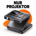 Tragbarer DLP-Mini-Projektor mit 1080P-Unterstützung, Dual-Band-WLAN und Bluetooth, Videoprojektor mit integriertem Akku für Heimkino, Smartphone und Konsole