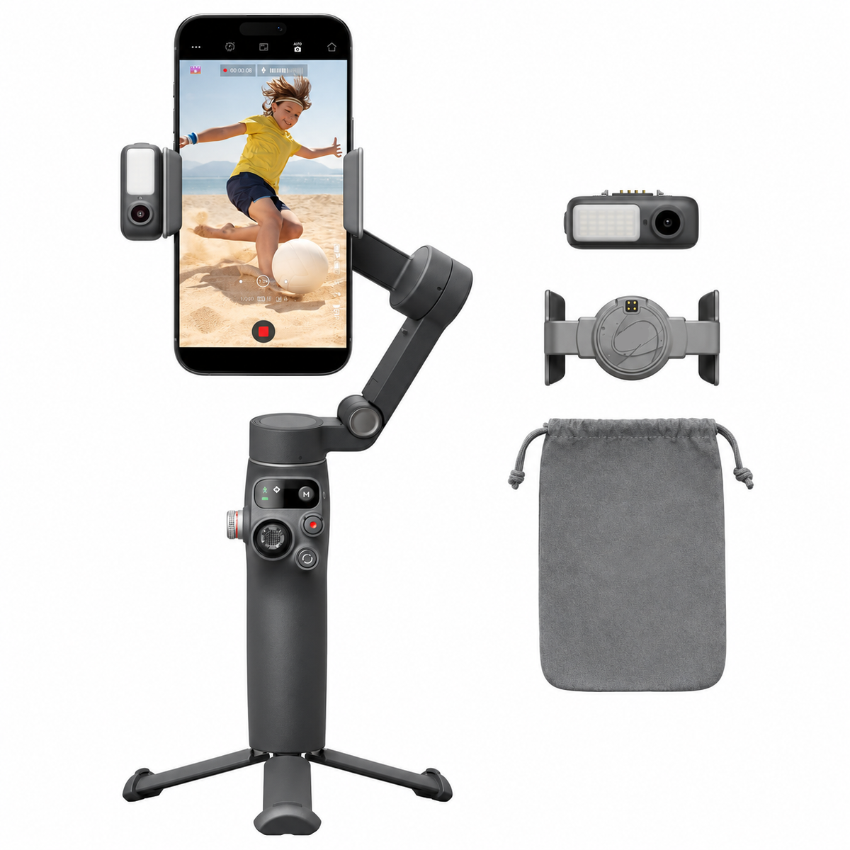 Osmo Mobile 7P Smartphone-Stabilisator – ultimativer Stabilisator (Gimbal) für Vlogging, Videostabilisierung und Motivverfolgung (OM7P)