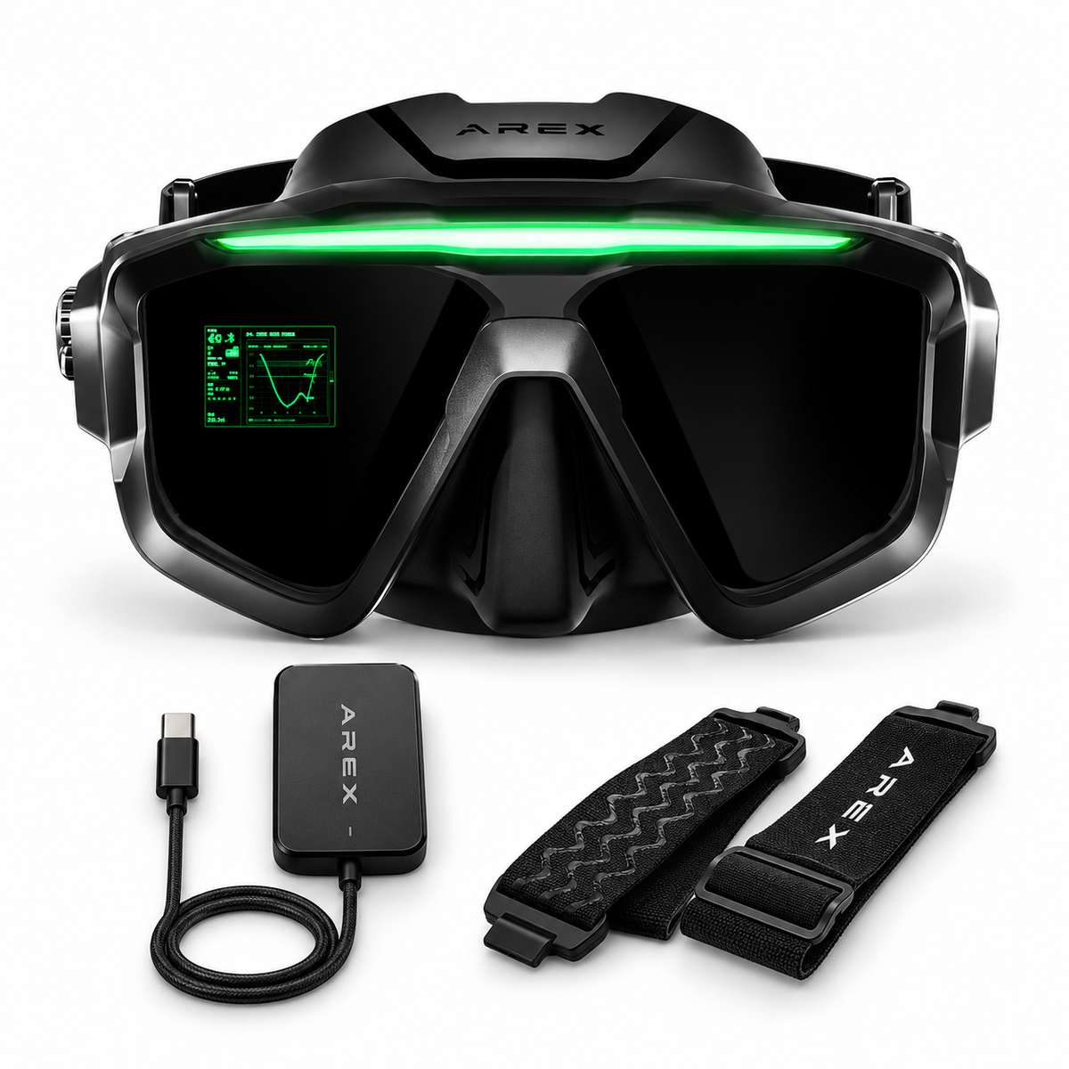 Tauchmaske mit AR-Display und KI-gestützter Identifizierung von Meereslebewesen