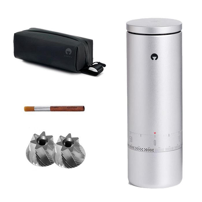 Tragbare elektrische Kaffeemühle｜39 mm konisches Mahlwerk｜bürstenloser BLDC-Motor｜60 Mahlstufen｜IP65 wasserdicht und antistatisch｜ideal für Filter und Espresso