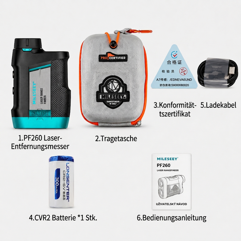 Golf-Entfernungsmesser mit Schalter, 600 m Reichweite mit 6-facher Vergrößerung und schnellem Flaggenverschluss mit Impulsvibration für Golf.